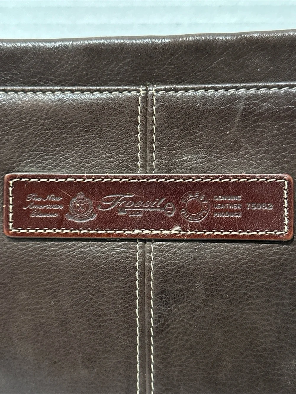 Fossil Brown Boho Leather Bag 75082 Classic Crossbody Messenger Vintage 90s 195